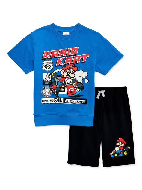 Mario Kart Boys Graphic Top And Short Set 2 Piece Sizes 4 10