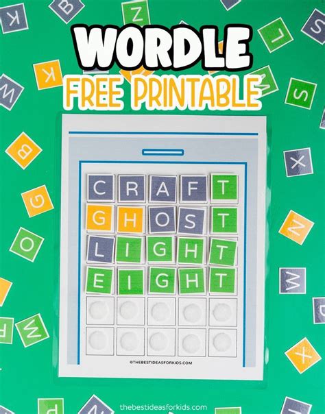 Wordle for Kids (Free Printable) - Fun and Educational Game