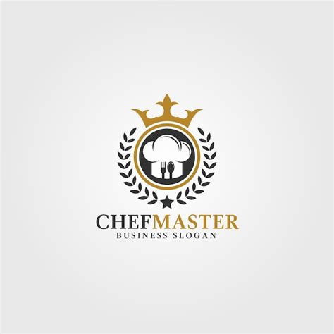 Plantilla De Logotipo Chef Master Vector Premium