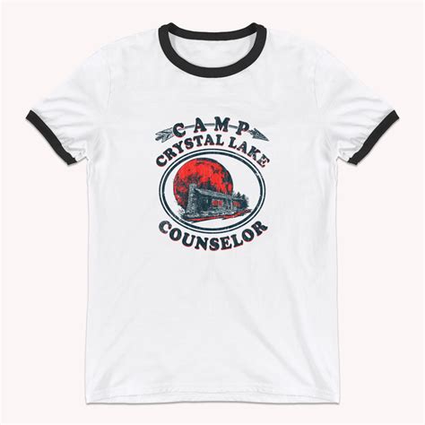 Camp Crystal Lake Counselor Ringer T Shirt Friday The 13th Shirt 60s