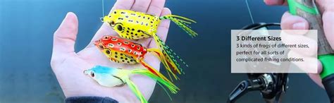 Topind Hollow Body D Eyes Weedless Swimbait Soft Frog Fishing Lures