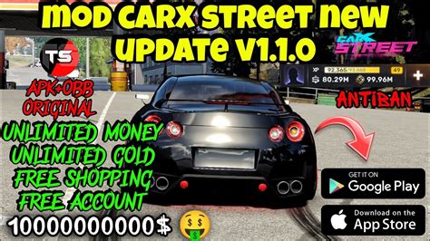 New Version1 1 0 CarX Street Mod Unlimited Money And Gold Glitch Free