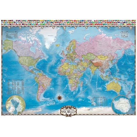 Eurographics Map Of The World Jigsaw Puzzle Pieces