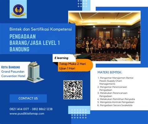 Jadwal Bimtek Sertifikasi Pengadaan Barang Dan Jasa Pemerintah Level 1