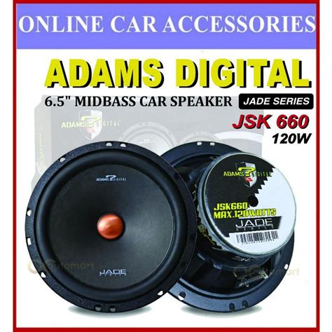 Adams Digital 6 5 Inch Midbass Car Speaker 120W JSK 660 JADE Series