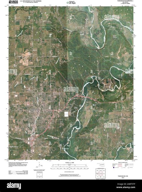 Tahlequah oklahoma map Cut Out Stock Images & Pictures - Alamy