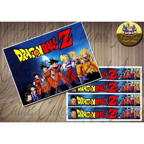 Dragon Ball Z Papel De Arroz Comest Vel Faixas Laterais Faixas