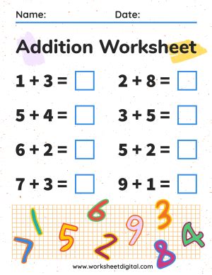 Addition Worksheet - Worksheet Digital