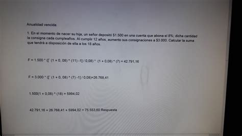 ANUALIDADES Ejercicio 2 Anualidad Vencida