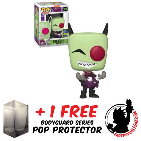 Funko Pop Vinyl Invader Zim Zim With Minimoose Sdcc