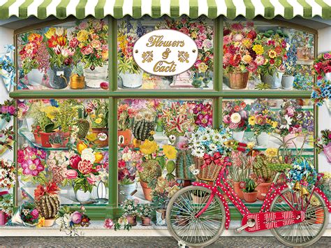 Puzzle Pièces XXL Boutique de Fleurs et de Cactus Cobble Hill 48016