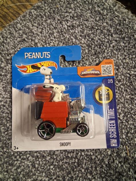Hot Wheels Snoopy Peanuts HW Screen Time 2014 88 250 Short Card New Sealed In Card Red Etsy