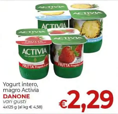 Yogurt Intero Magro Activia Danone Vari Gusti X G Offerta Di