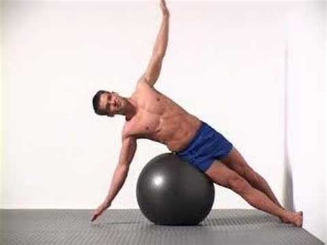 4 Swiss Ball Side Crunch YouTube