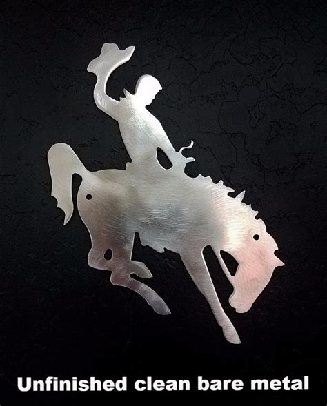 Cool Wyoming Cowboy metal wall art silhouette. Cowboy metal wall art ...