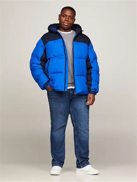 Plus Th Warm Hooded New York Puffer Jacket Blue Tommy Hilfiger