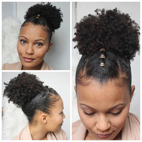 Natural Hair Bun Styles Girls Natural Hairstyles Pelo Natural