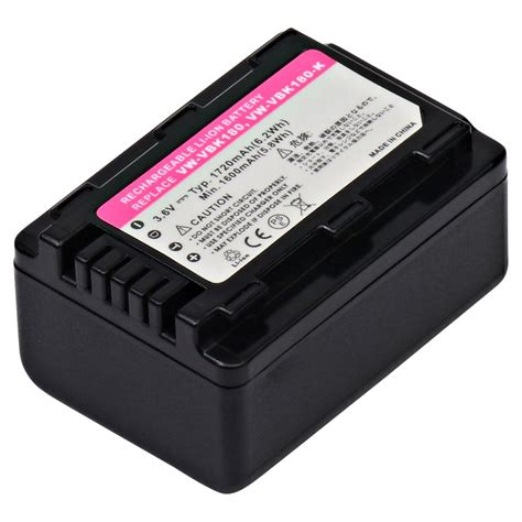 Replacement Panasonic VW VBK180 Camcorder Battery For 50 Models