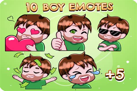 Male Twitch Emote Brown Hair Beard Graphic By Fromporto Creative Fabrica