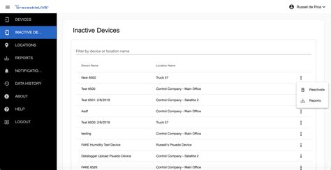 Inactive Device List - Inactive Devices