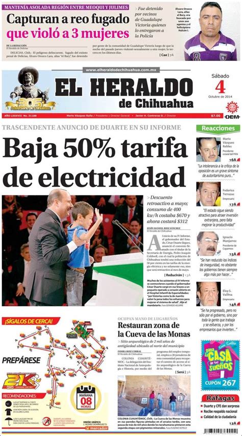 Periódico El Heraldo de Chihuahua México Periódicos de México