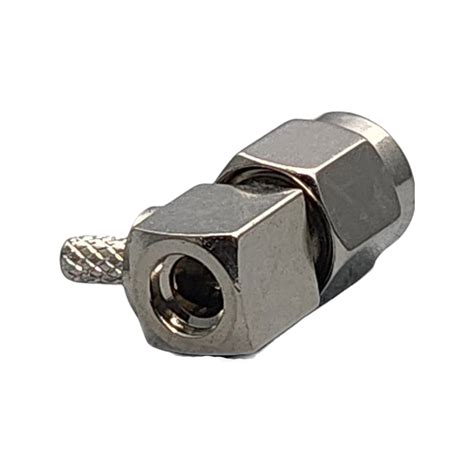 Reverse Polarity Sma Male Right Angle Connector Crimp Coax Rg178 Rg19