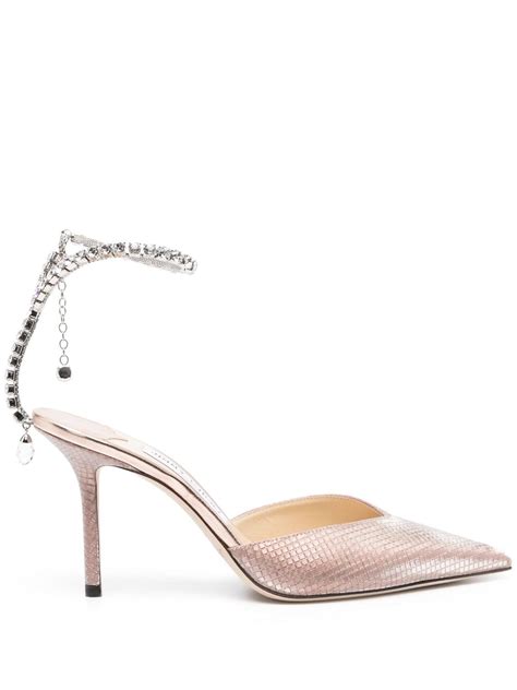 Jimmy Choo Saeda 85mm Leather Pumps Farfetch