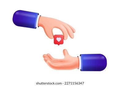 Hand Gives Red Heart Another Love Photos And Images Shutterstock