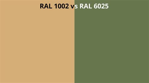 Ral 1002 Vs 6025 Ral Colour Chart Uk