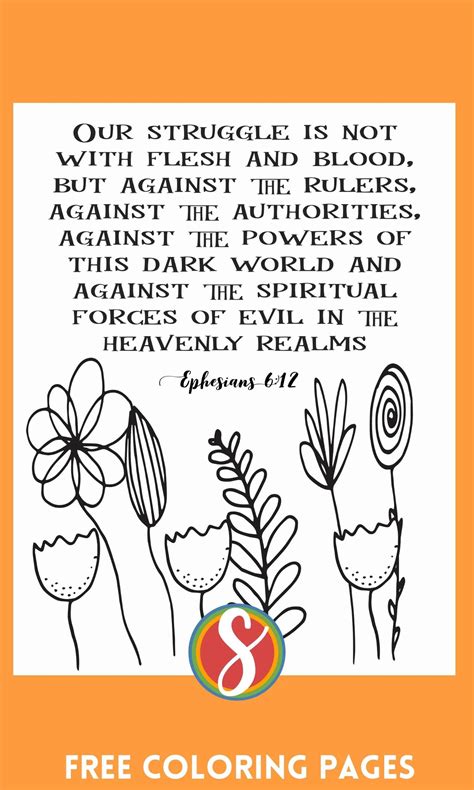 Free Ephesians Coloring Page Printables - Free Scripture Colorable ...