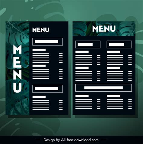 Restaurant Menu Template Vectors Free Download 39552 Editable Ai Eps