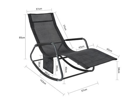 Sobuy Ogs Ms Schommelstoel Relaxstoel Ligstoel Lounge Chair Tuinstoel