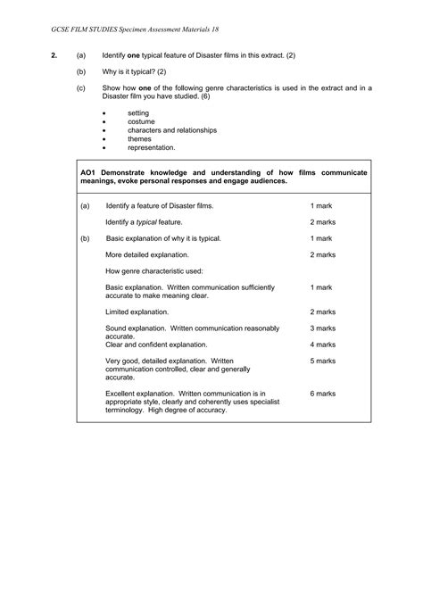 Gcse Film Studies Example Paper Pdf