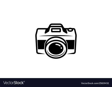 Creative Black Camera Logo Design Symbol Vector Image