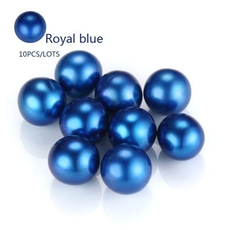 Royal Blue Loose Dyed Pearl Beads 10pcs Aaa Near Round Genuine Freshwater Oyster Loose Pearls