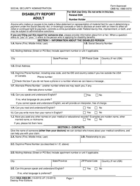 Ssa 3368 Bk 2012 Fill And Sign Printable Template Online Us Legal Forms