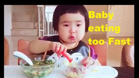 Chinese Baby Girl Eating Salad And Chart So Cute She Can Eat Looks