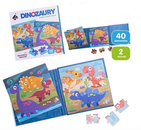 Genialny Dzieciak Puzzle Magnetyczne Dinozaury Por Wnaj Ceny Allegro Pl