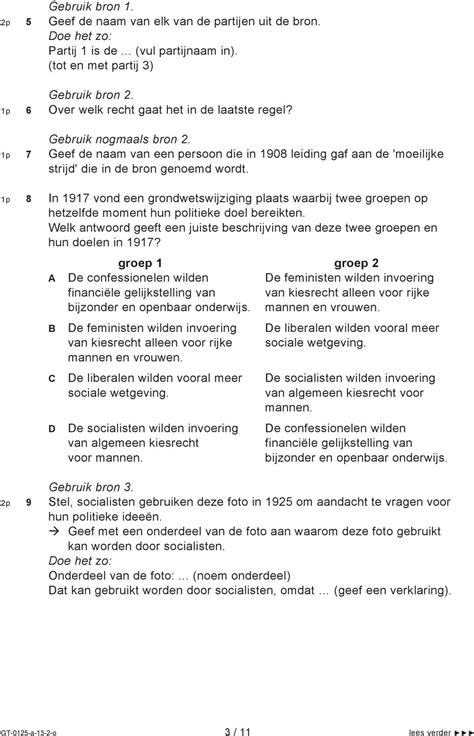 Examen Vmbo Gl En Tl Geschiedenis En Staatsinrichting Cse Gl En Tl