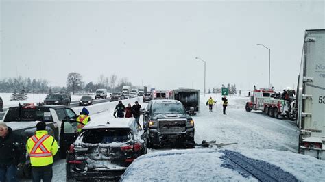 Highway 400 Reopens After Dozens Of Crashes Through Bradford Innisfil