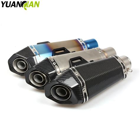 Universal 36 51mm Motorcycle Modified Exhaust Scooter Muffler Exhaust For Suzuki Gsxr 1000 07 08