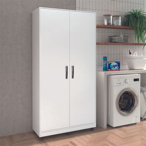 Armário Multiuso 2 Portas Lavanderia - Armario Multiuso Lavanderia Modelo Clean 2 Portas | MadeiraMadeira