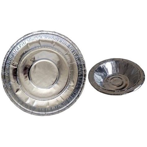 Kiran Udyog Inch Silver Foil Disposable Paper Plate For Event And