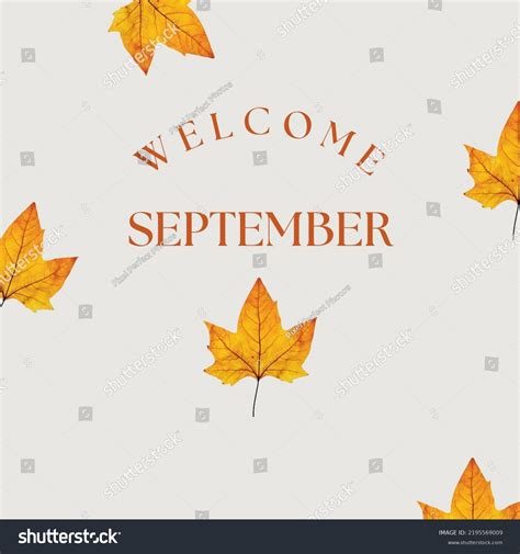 Welcome September Banner Design Say Hello Stock Illustration 2195569009