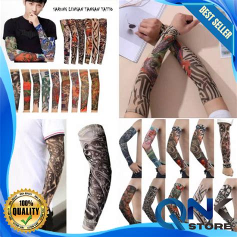 Jual Manset Tangan Sarung Tangan Lengan Motif Tato Temporary Tattoo