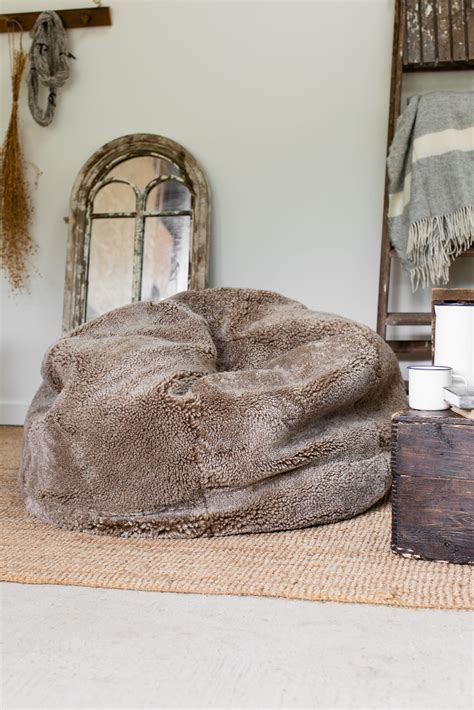 Giant Cropped Sheepskin Bean Bag The Dartmoor Shepherd