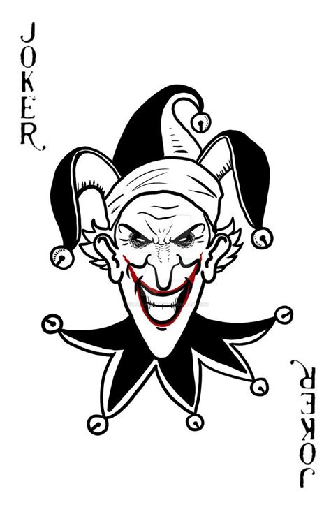 Joker Card Tattoo Drawings