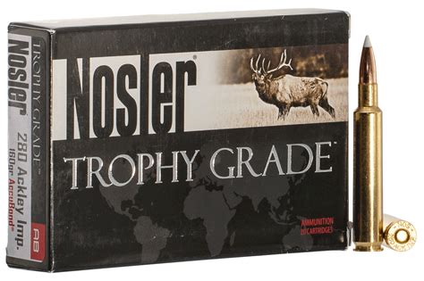 Nosler 60076 Trophy Grade 280 Ackley Improved 160 Gr Nosler Accubond 20rd Box Gunstuff®