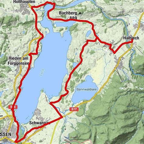 Rund Um Den Forggensee Bergfex Radfahren Tour Bayern