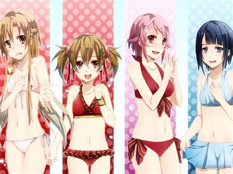 Hd Wallpaper Sword Art Online Girls Bikini